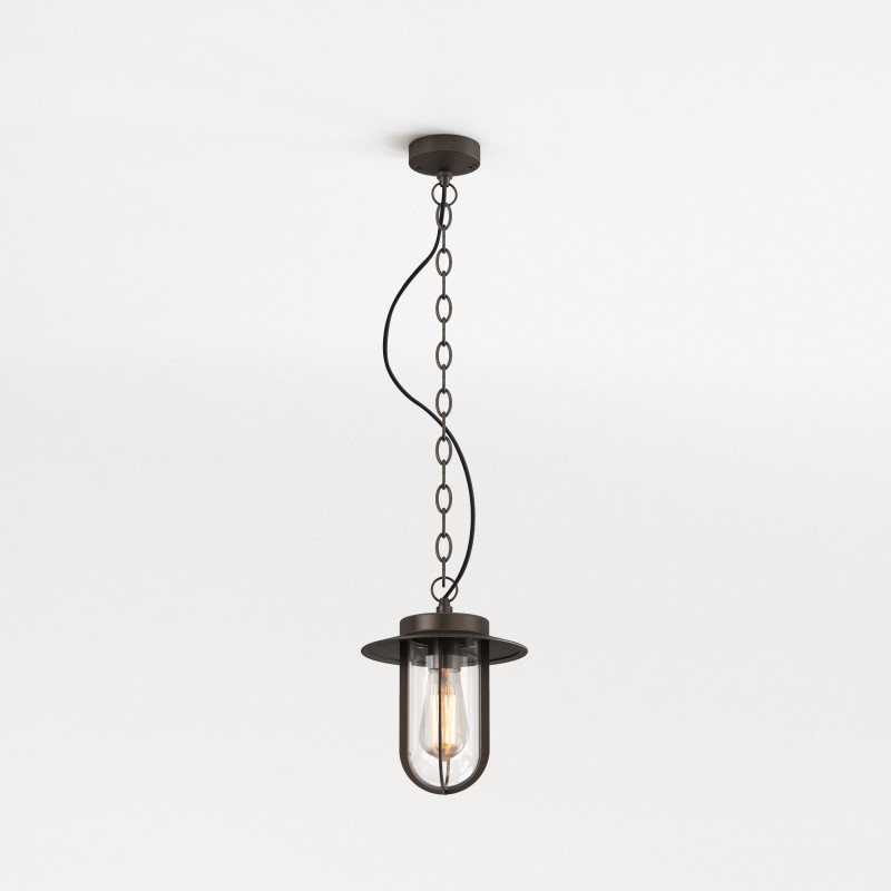 Astro Montparnasse Pendant Porch Lantern - Bronze