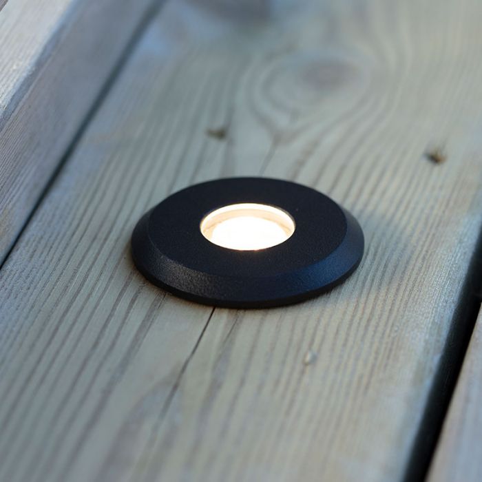 Garden 24V 3W LED Ground Light - Black
