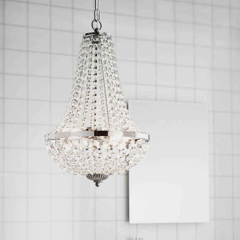 Granso Bathroom Glass Chandelier Chrome Lighting Direct
