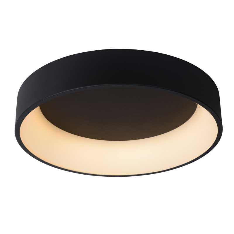 Lucide Talowe 60 Halo LED Flush Ceiling Light - Black
