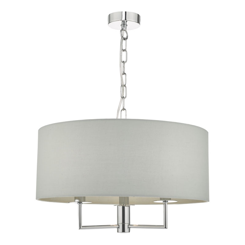 Dar Jamelia 3 Arm Ceiling Pendant Light Grey Lighting Direct