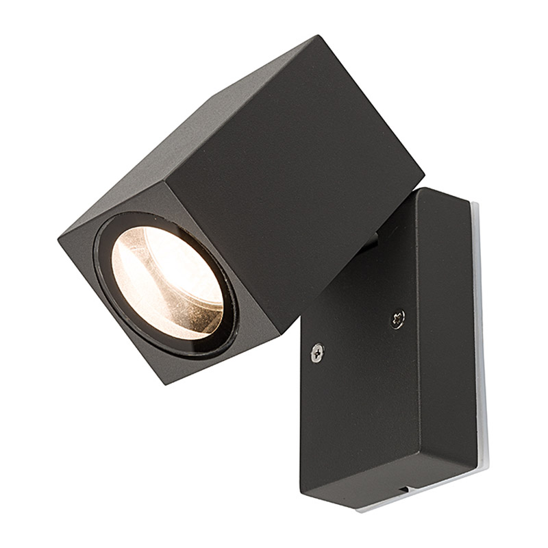 Edit Primm Outdoor Wall Mounted Spotlight - Dark Grey
