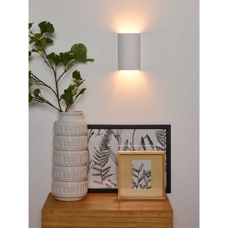 Lucide Gipsy Round Up & Down Wall Light - White