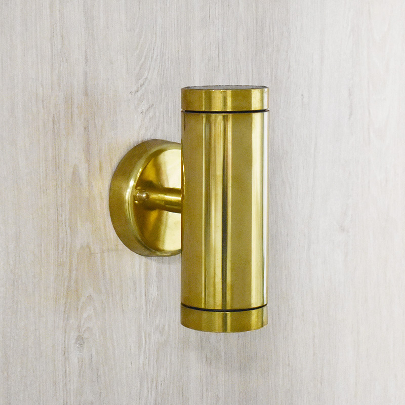 Westport Coastal Sail Outdoor Up & Down Wall Light - Brass
