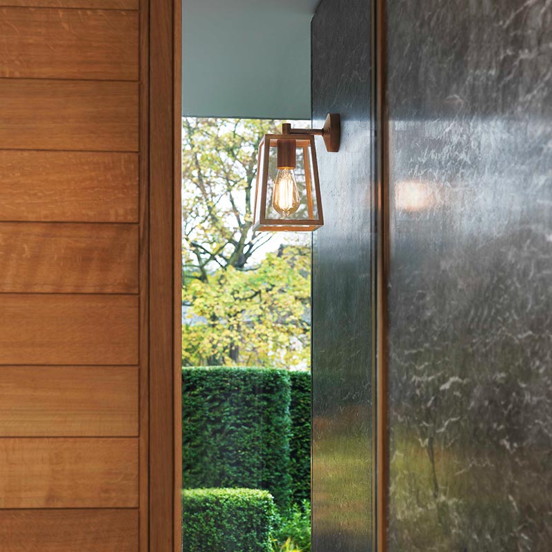 Astro Calvi 215 Outdoor Hanging Lantern Wall Light - Antique Brass