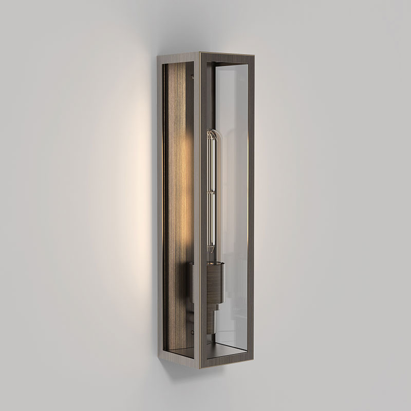 Astro Harvard Half Lantern Outdoor Wall Light - Painted Bronze