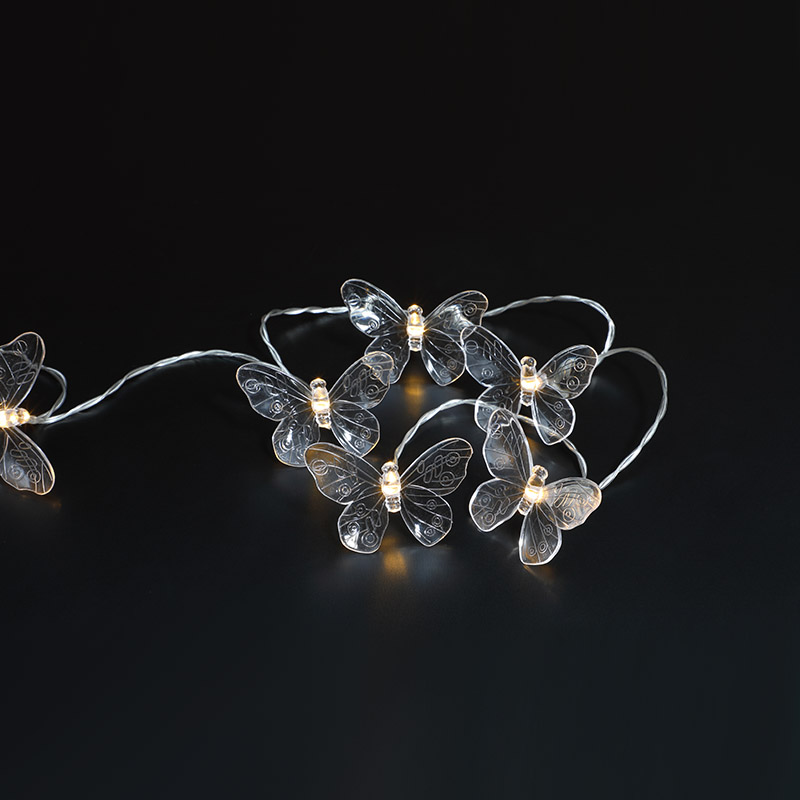 365 Butterfly Solar LED String Lights - 20 Lights