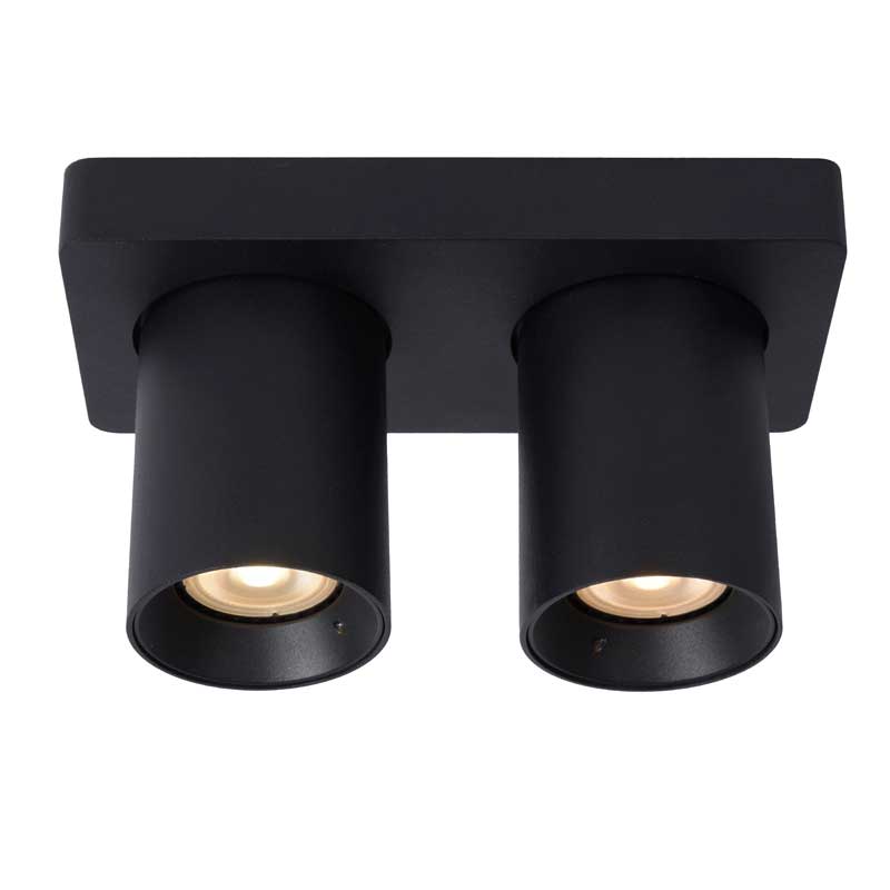Lucide Nigel 2 Light Spotlight Plate - Black