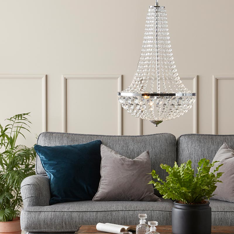 Granso Small Bathroom Glass Chandelier Chrome Lighting Direct