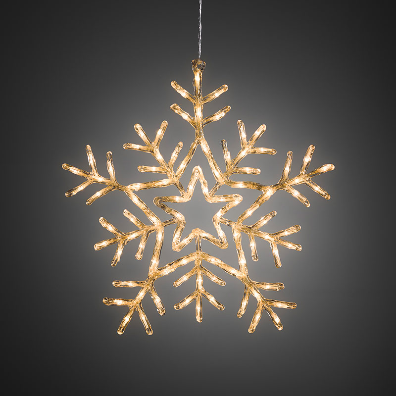 Konstsmide Christmas 58cm Warm White LED Multi-Function Snowflake Decoration