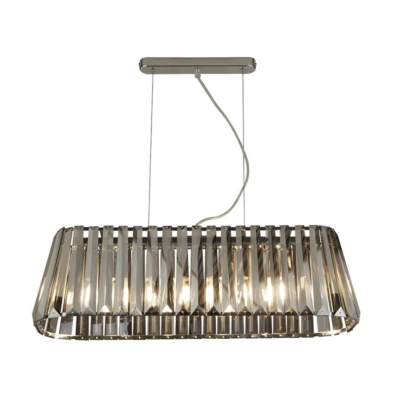Searchlight Sienna Glass Bar Ceiling Pendant Light - Smoked