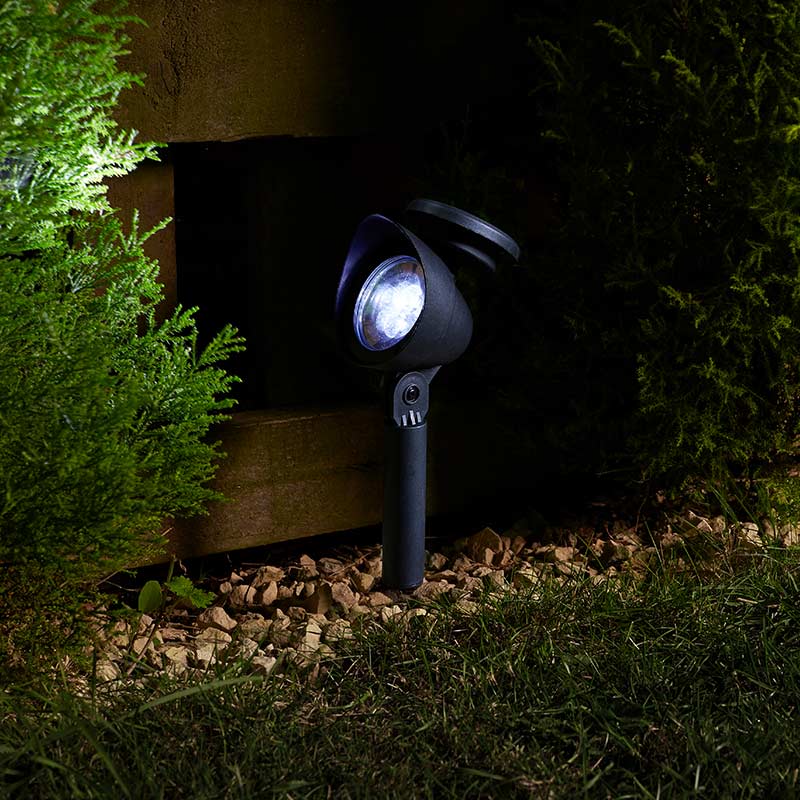 Prima Solar LED Spotlights - Black - Set of 4