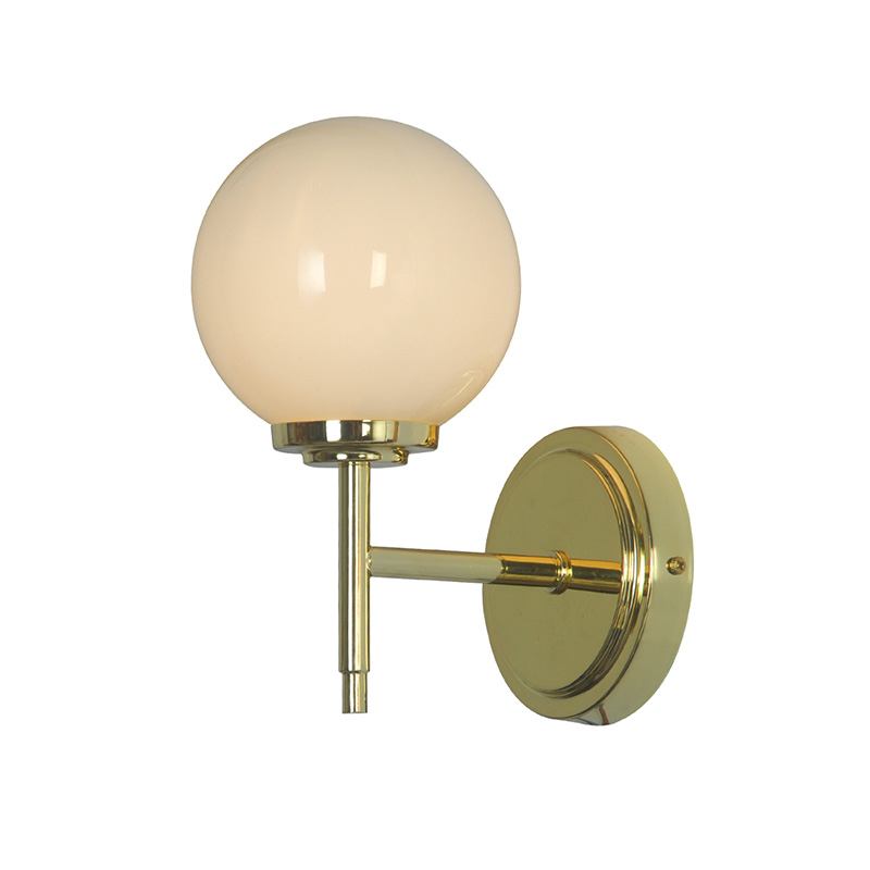 Forum Porto Glass Wall Light - Brass