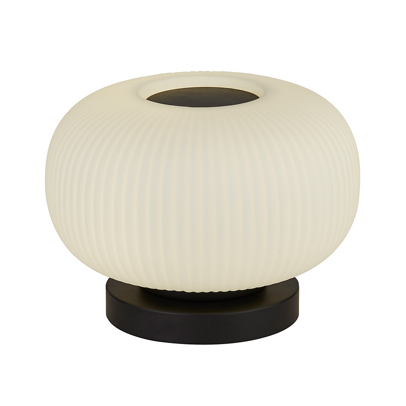 Searchlight Lumina Glass Table Light - Black & White
