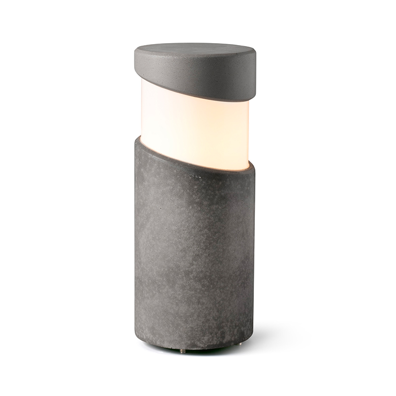 Faro Barcelona Block 350 Outdoor Bollard Light - Concrete Grey