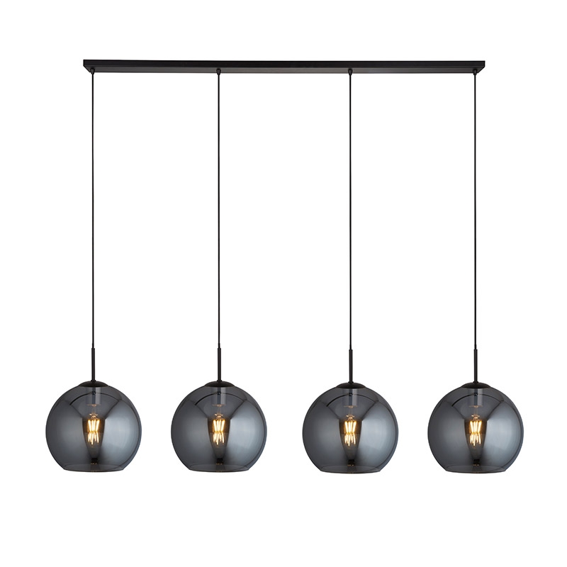 Searchlight Amsterdam 4 Light Bar Ceiling Pendant - Smoked Glass