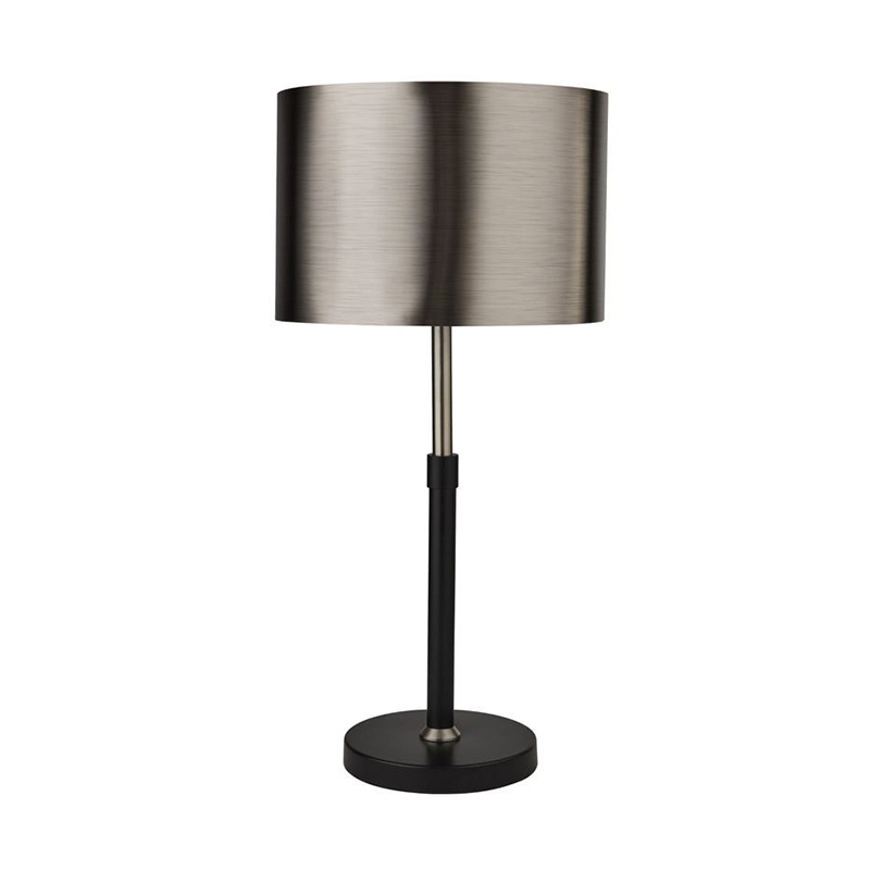 Searchlight Brushed Table Lamp - Black & Chrome
