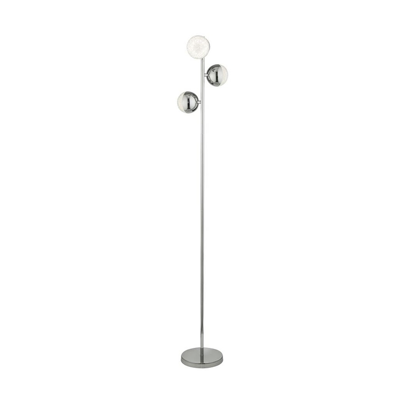Searchlight Marbles 3 Light LED Floor Lamp - Chrome
