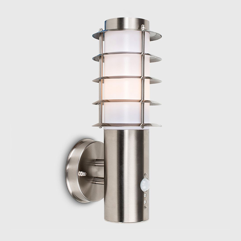 Edit Stirling Outdoor Wall Light with PIR Sensor - Stainless Steel