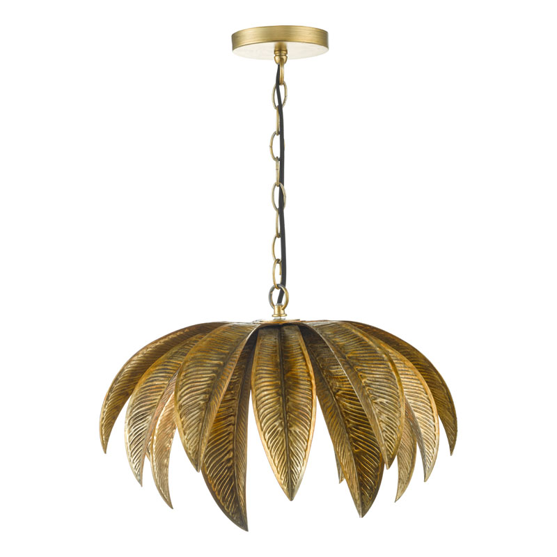 Dar Cara Ceiling Pendant Light - Antique Gold