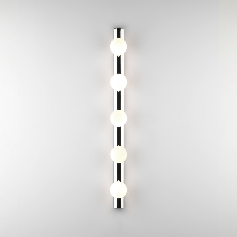 Astro Cabaret 5 Light Glass Mirror Light - Polished Chrome
