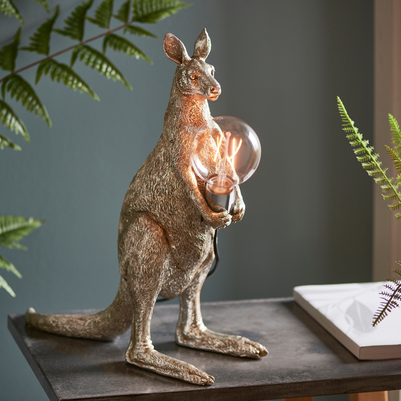 Luxia Kayla The Kangaroo Table Lamp - Silver