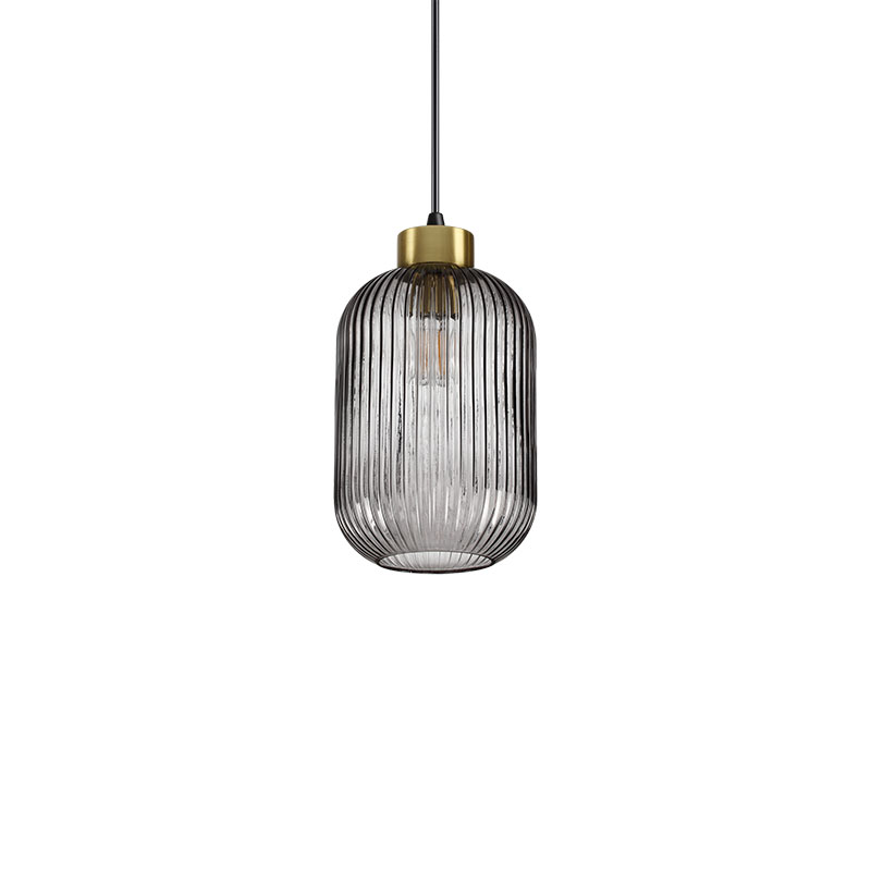 Mint Glass Ceiling Pendant Light - Smoked