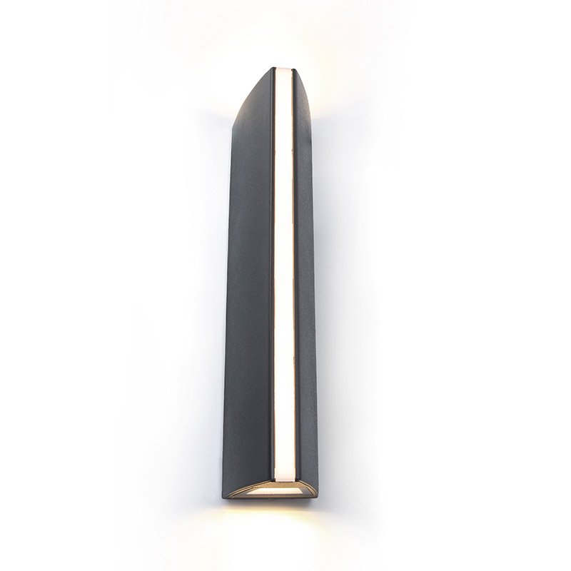 Lutec Leo LED Outdoor Flush Wall Light - Matt Black