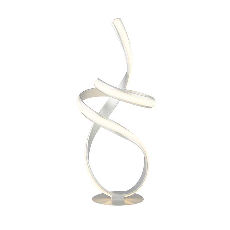 Searchlight Music LED Table Lamp - Satin Silver