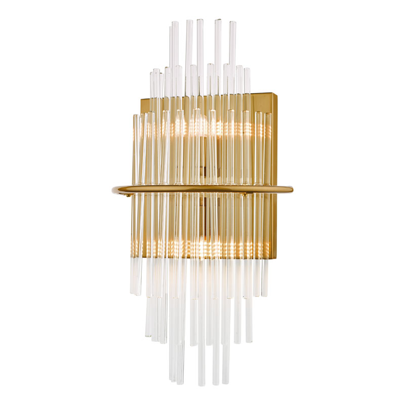 Dar Lukas Flush Wall Light - Antique Gold