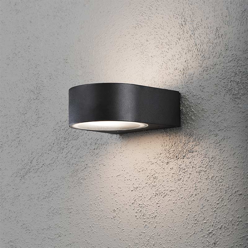 Konstsmide Teramo Outdoor Up & Down Wall Light - Black