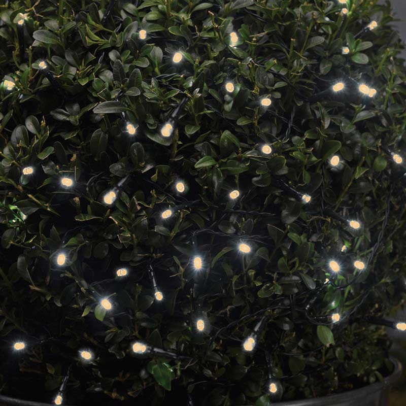 Edit 39M Battery Operated Warm White LED Multi Function String Lights - 400 Lights