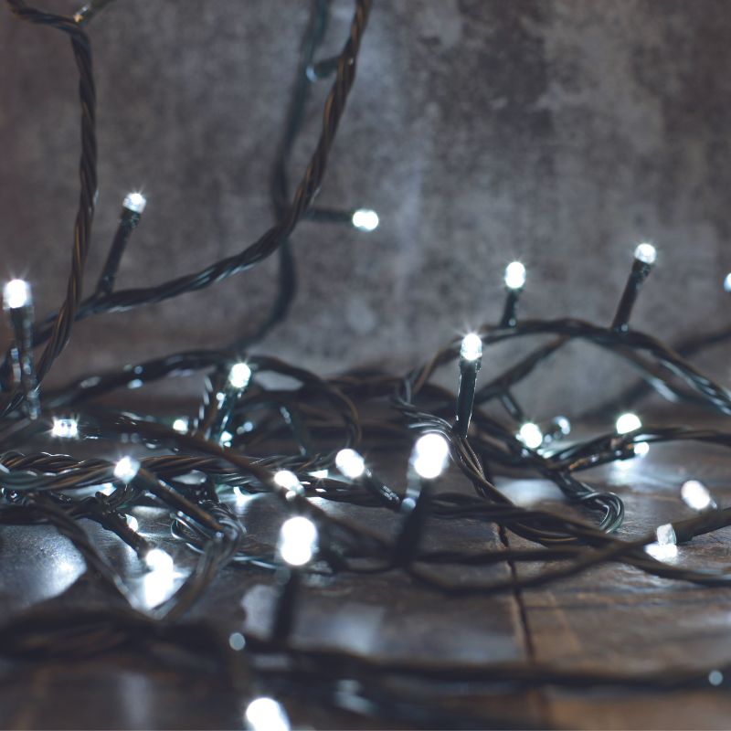 28.72M White LED Multi-Function String Lights - 360 Lights