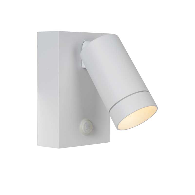 Lucide Taylor Outdoor Wall Mounted Spotlight with PIR Sensor - White