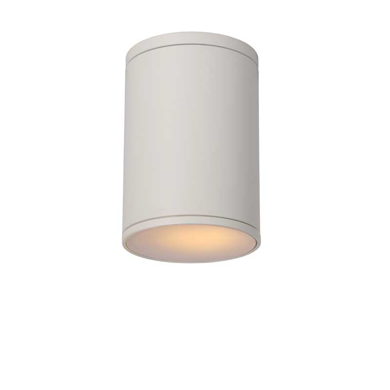 Lucide Tubix Outdoor Flush Ceiling Light - White