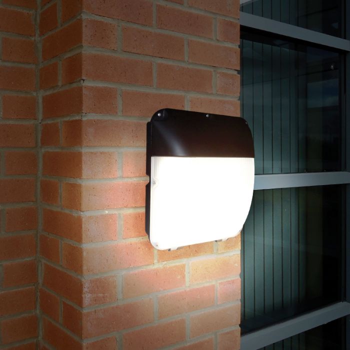 Eterna 30W Cool White LED Outdoor Wall Pack Light with Dusk To Dawn Sensor