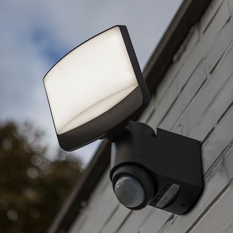 Lutec Sunshine 8W LED Solar Floodlight with PIR sensor