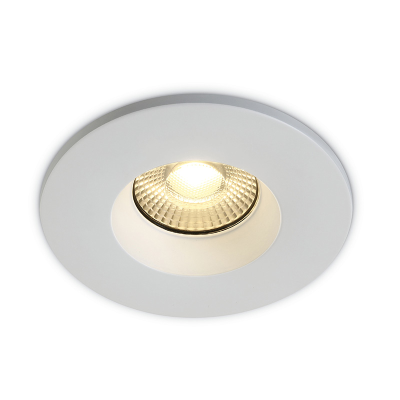 Perform 7W Colour Selectable Triac Dimmable LED Fire Rated Fixed Recessed Downlight - White