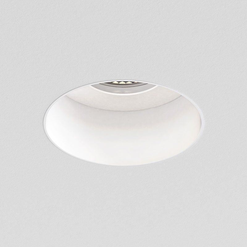 Astro Trimless Slimline Round Fire Rated IP65 Fixed Downlight - White