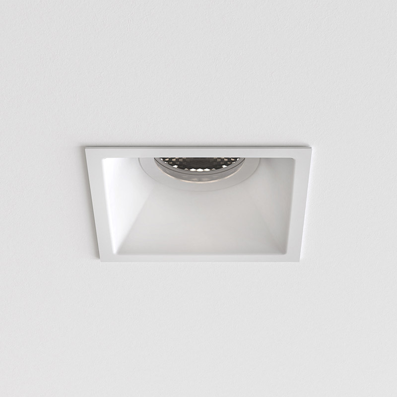Astro Minima Slimline Square Fire-Rated IP65 Fixed Downlight - White