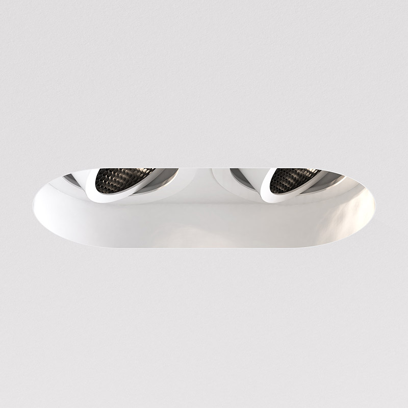 Astro Trimless Round Twin Adjustable Downlight - White