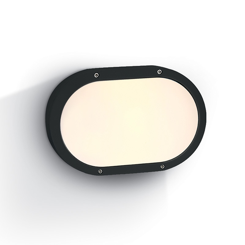 Guard Outdoor Oval Flush Light - Black