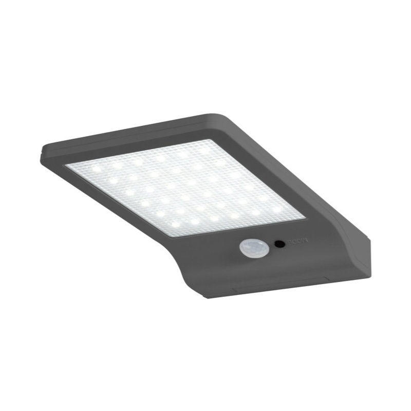 Ledvance DoorLED 3W Cool White LED Solar Floodlight with Motion Sensor - Silver