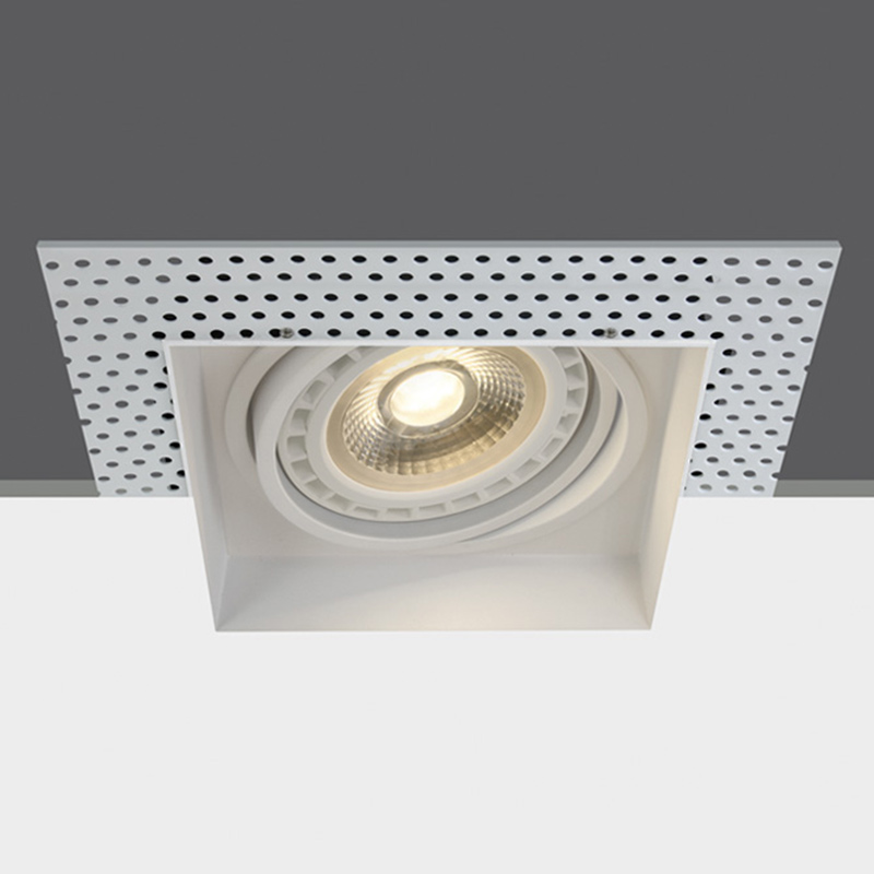 Cosmic Square AR111 GU10 Trimless Recessed Fixed Downlight - White