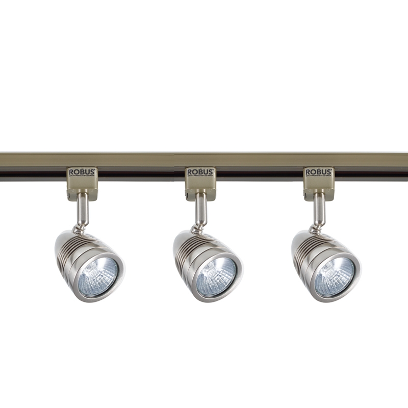 Robus Acorn LED 1 Circuit Track Light Kit - Satin Chrome - 3 Lights
