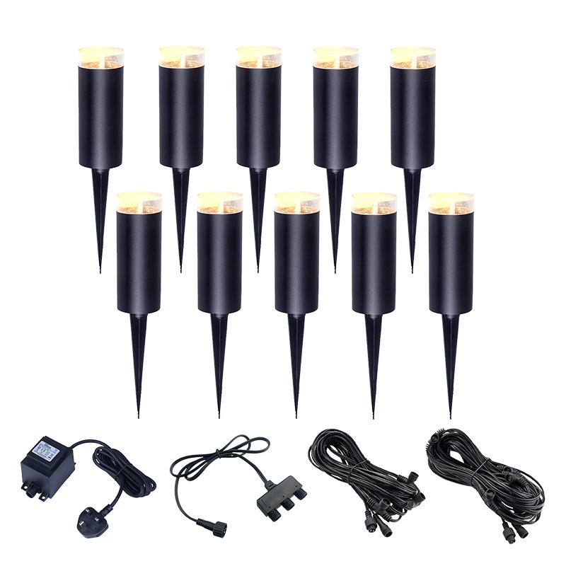 EasyFit 12V Garden Lights - Botanic LED Post Lights Kit - 10 Lights