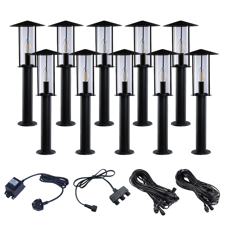 EasyFit 12V Garden Lights - Elm LED Post Light Kit - 10 Lights