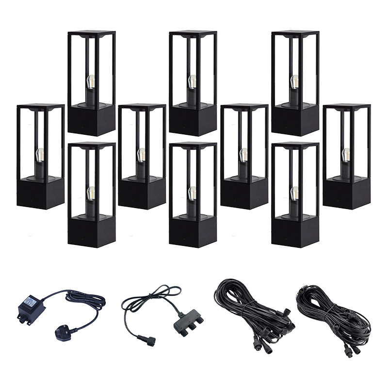 EasyFit 12V Garden Lights - Aspen LED Pedestal Light Kit - 10 Lights