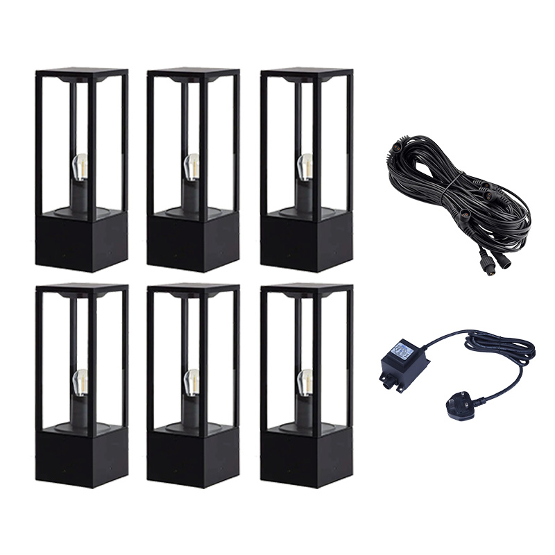EasyFit 12V Garden Lights - Aspen LED Pedestal Light Kit - 6 Lights
