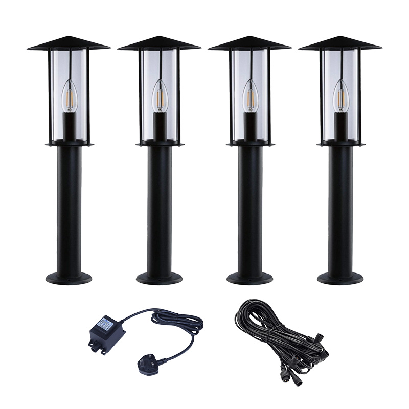 EasyFit 12V Garden Lights - Elm LED Post Light Kit - 4 Lights